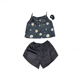 ست نیمتنه و شلوارک طرح بابونه 096