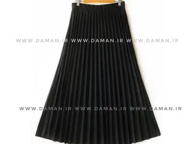 دامن پلیسه مشکی قد 90