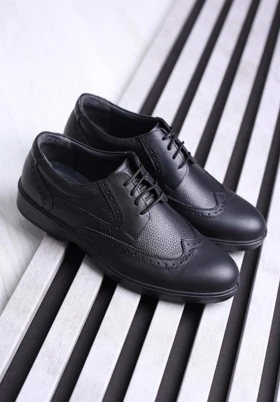 کفش چرم مردانه طبی 825 بندی