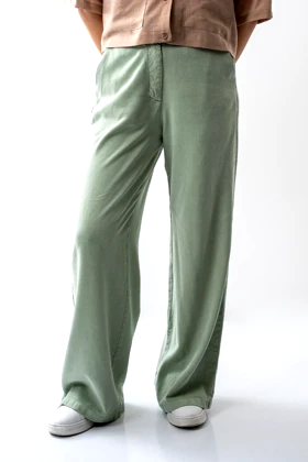 شلوار کتان نیم بگ پشت کش زنانه