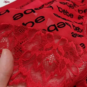 شورت زنانه BeBe مدل اسلیپ گیپوری قرمز کد 4985