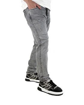 شلوار جین مردانه اسلیم فیت رنگ طوسی روشن ronak zara