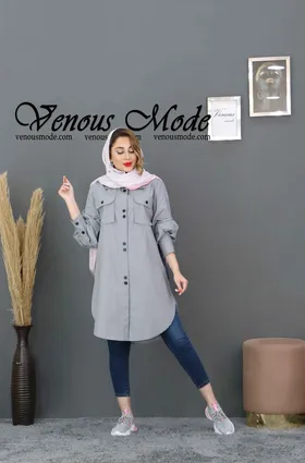 مانتو دوجیب آستین عروسکی