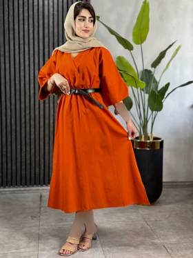 پیراهن لینن سدنا کد 1851