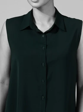 تاپ زنانه مجلسی کرپ یقه گرد 60101