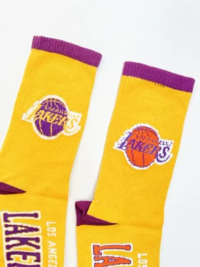 جوراب ساق بلند طرح لیکرز یونیسکس