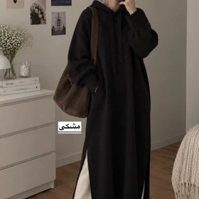 پیراهن بافت زنانه مدل 1507 (مشکی)