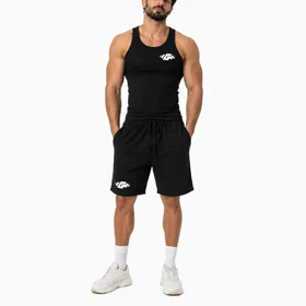 ست رکابی و شلوارک ورزشی مردانه G Wear مدل 5F0604 مشکی