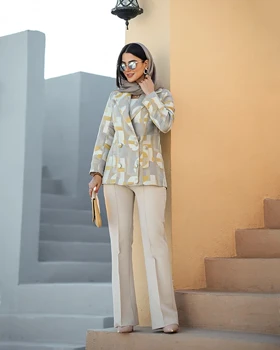 کت دخترانه ژاکارد 4 دکمه