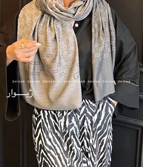 شال نخ ژاکارد دورو لطیف