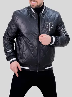 کاپشن چرم 2501 مشکی