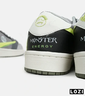 کفش کتانی مردانه و زنانه طوسی لیمویی NIKE travis scott مدل 6637