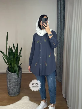 مانتو گلدوزی رزا