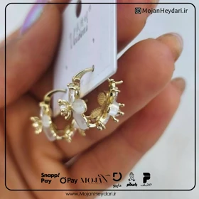 گوشواره صدفی مشابه طلا کد sg102
