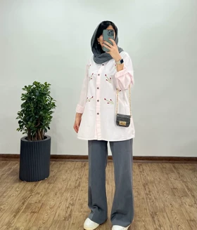 مانتو گلدوزی رزا