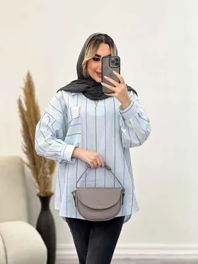 مانتو شومیزی راه راه