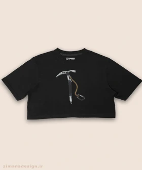 کراپ زنانه طرح کلنگ کوهنوردی کد 1070