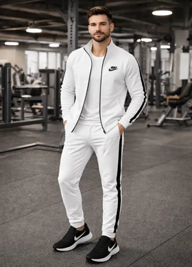 پکیج ست سویشرت شلوار مردانه نایک مدل Madio + کفش ورزشی مردانه Nike مدل Tigo زیره سفید