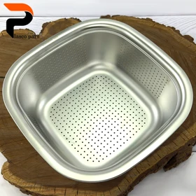 آبکش مربع جدید استیل 28 سانت