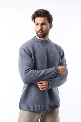 ژاکت بافتنی مردانه Indigo Crew Neck Overfit E7402