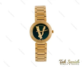ساعت ورساچه Virtus زنانه طلایی صفحه سبز Versace-3995-L