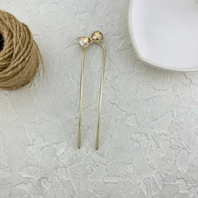 کانزاشی مو زنانه فلزی مدل بلورا طرح پاپیون کریستالی ظریف مینیمال