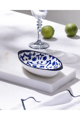 بشقاب سرو مدل Reve Bleu Ellis Bone China