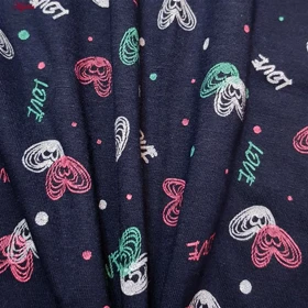 تاپ راحتی زنانه مدل قلبی رنگ سرمه ای ماییلدا کد 5328-3