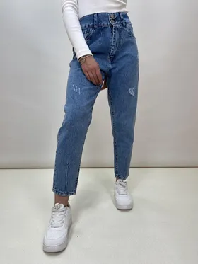 شلوار جین زنانه مدل مام فیت