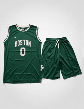 ست رکابی و شلوارک بسکتبال Unisex نایکی Boston Celtics No.0 M