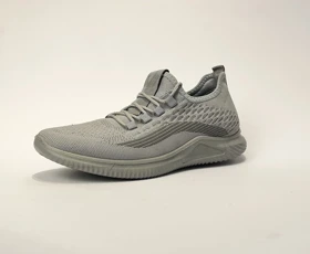 کفش راحتی جورابی ورساچی با بند نمایشی طوسی