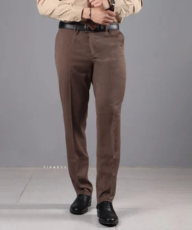 شلوار پارچه ای مردانه راسته ساده 0796