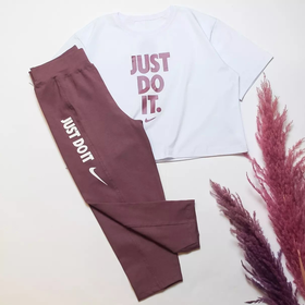 ست کراپ شلوارک just do it کد 497