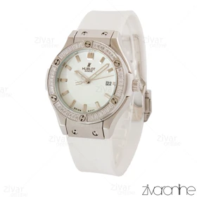 ساعت هابلوت زنانه سفید نقره ای دور نگین 105133