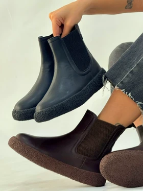 نیم بوت دوکش چرمی 4282