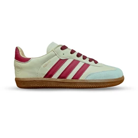 کفش اسپرت کتانی سامبا کرم زرشکی مردانه و زنانه samba adidas کد 291976