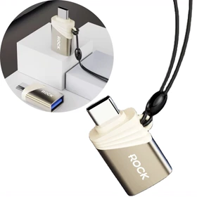 تبدیل و اوتی‌جی USB به تایپ‌سی راک مدل ROCK L12