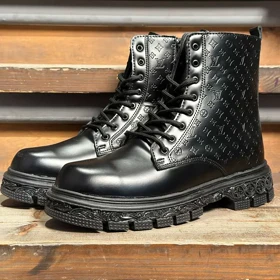 بوت مردانه LV چاپی زیپ‌دار