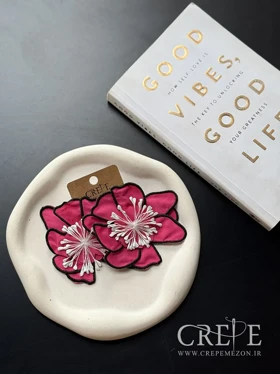 گوشواره پارچه ای طرح گل