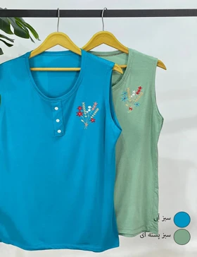 تاپ سه دکمه گلدوزی گل کد : 0332