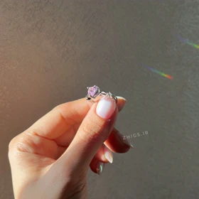انگشتر زنانه قلب صورتی