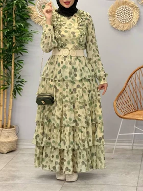 3330 - پیراهن طبقهای رز