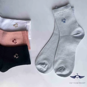 جوراب سوزنی ساق‌دار طرح گربه