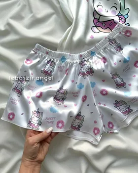 تاپ و شلوارک ساتن