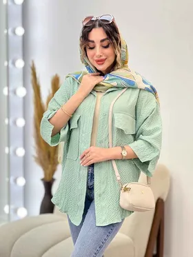 مانتو دو جیب پاکتی نیارا