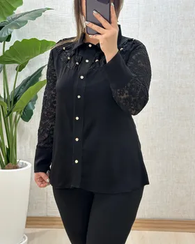 B962- شومیز سرمه