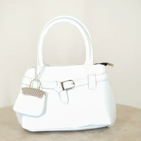 کیف دستی دخترانه با آویز کیف کوچک