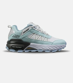 کفش کتانی طبی ورزشی آبی سفید SKECHERS max protect مدل 8556