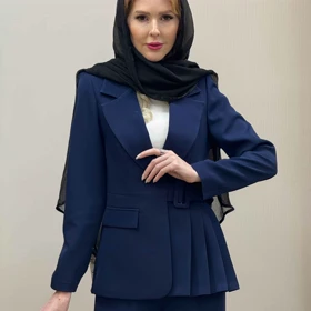 کت بغل پلیسه (سرمه ای)