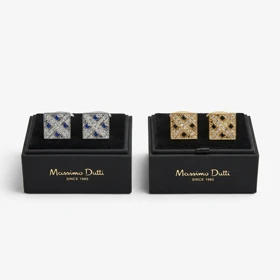 دکمه سردست لاکچری طرح جواهر 6 گوشه برند Massimo Dutti
